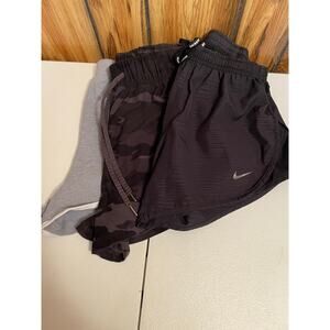 NIKE short shorts women’s athletic works XS‎ 0-2 black gray white 3 pr